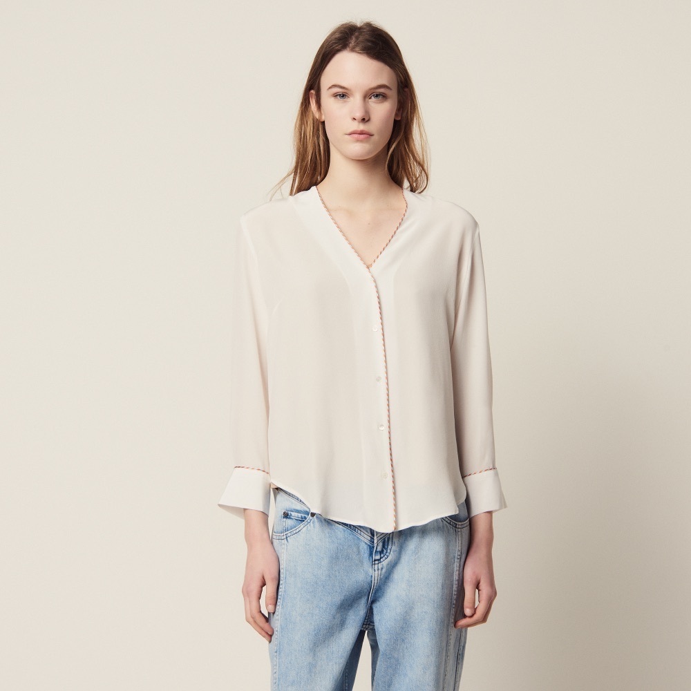 Sandro silk blouse us size 4